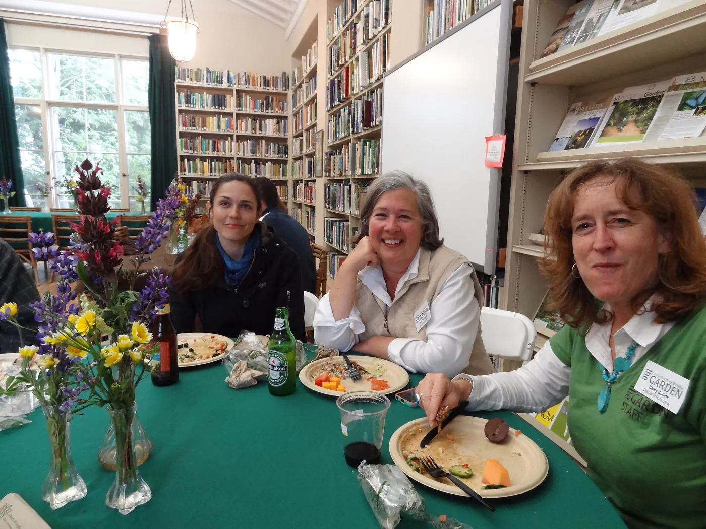 Betsy Lape, Judy Sanregret and Betsy Collins, SBBG Members Picnic 2013, March 20 2013