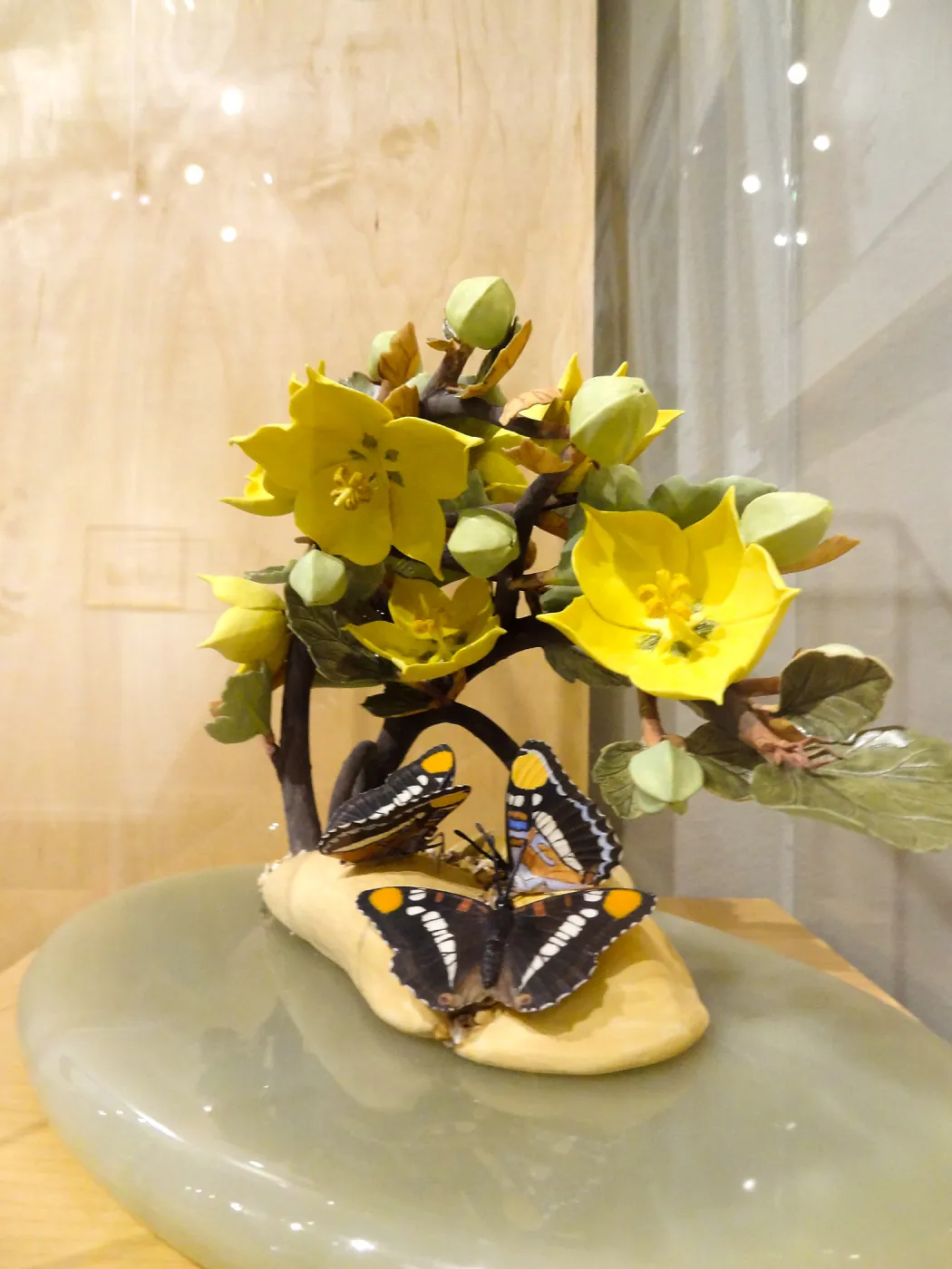 California Sisters and the Lure of Gold, Fremontodendron, porcelain sculpture, Patrick O'Hara exhibit at the Wildling Art Museum, SBBG Blaksley Library Special Collections, Art
