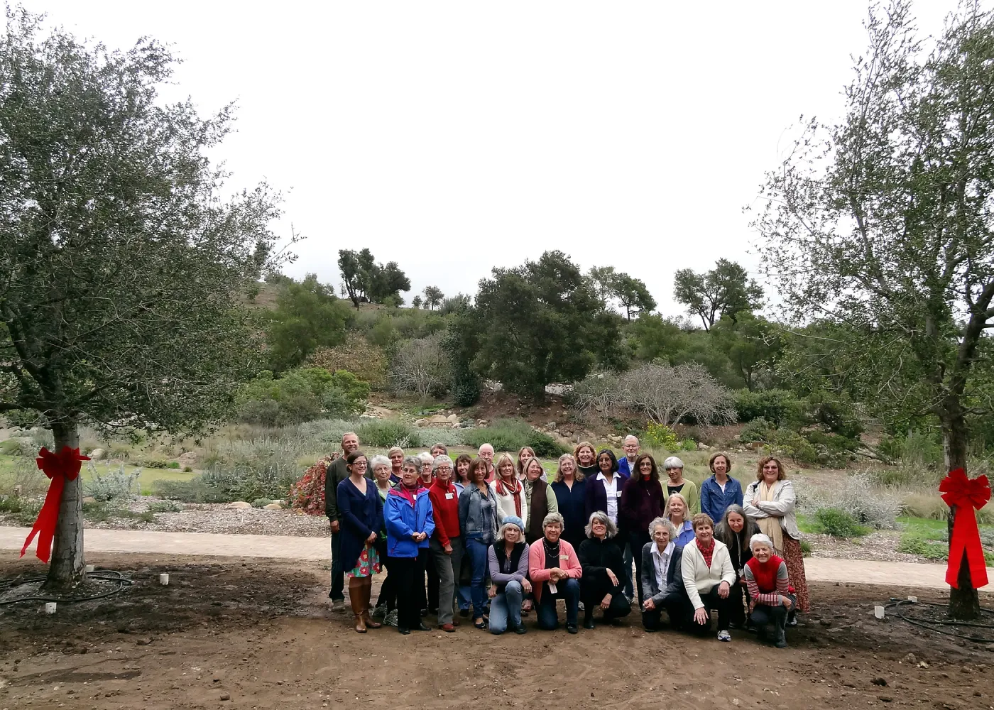 First SBBG California Naturalists graduation group, new oaks, Meadow Oaks