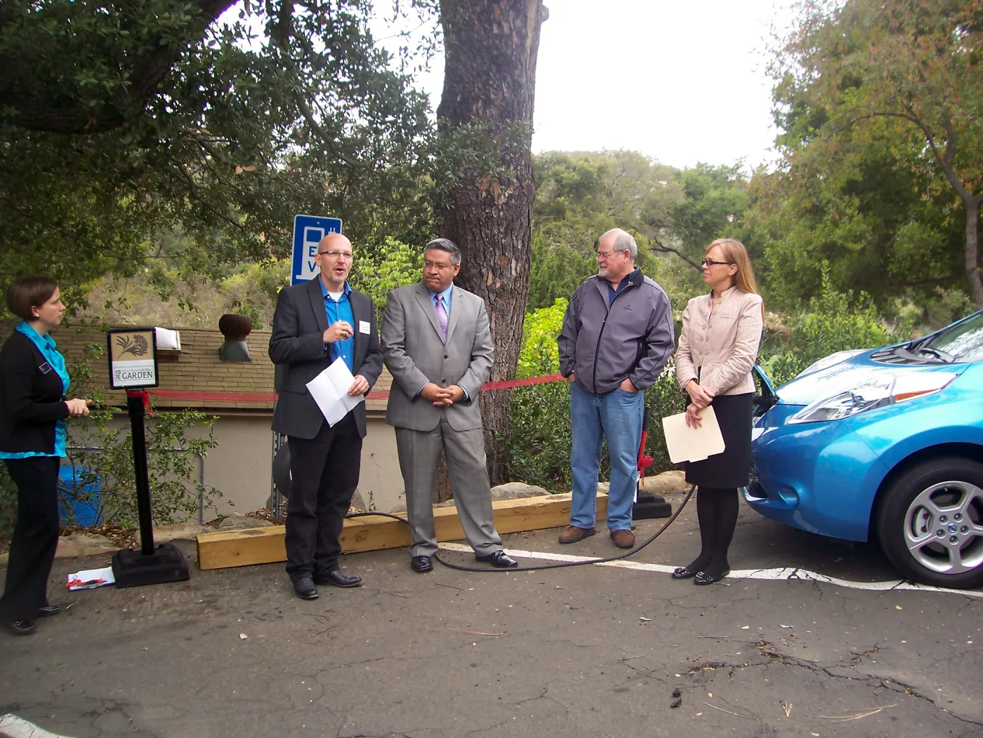 new EV Charging Station at SBBG, electric vehicle charging station, dedication