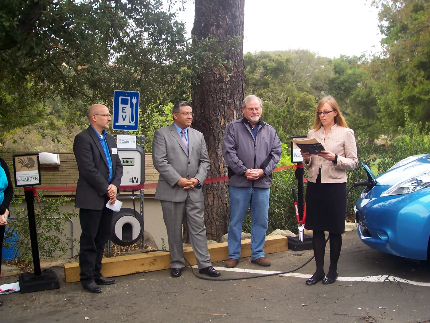 new EV Charging Station at SBBG, electric vehicle charging station, dedication