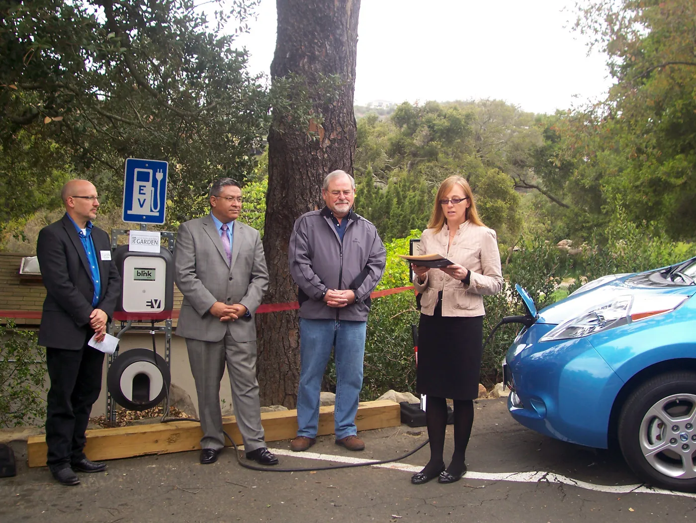 new EV Charging Station at SBBG, electric vehicle charging station, dedication