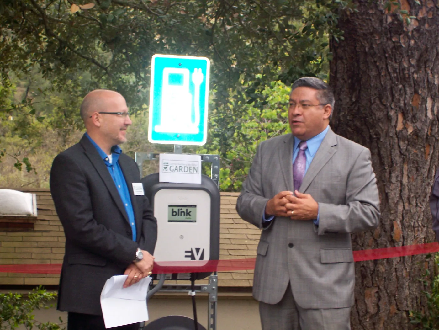 new EV Charging Station at SBBG, electric vehicle charging station, dedication