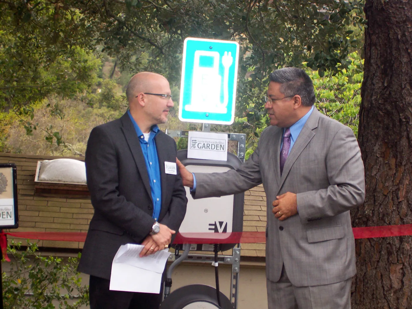 new EV Charging Station at SBBG, electric vehicle charging station, dedication