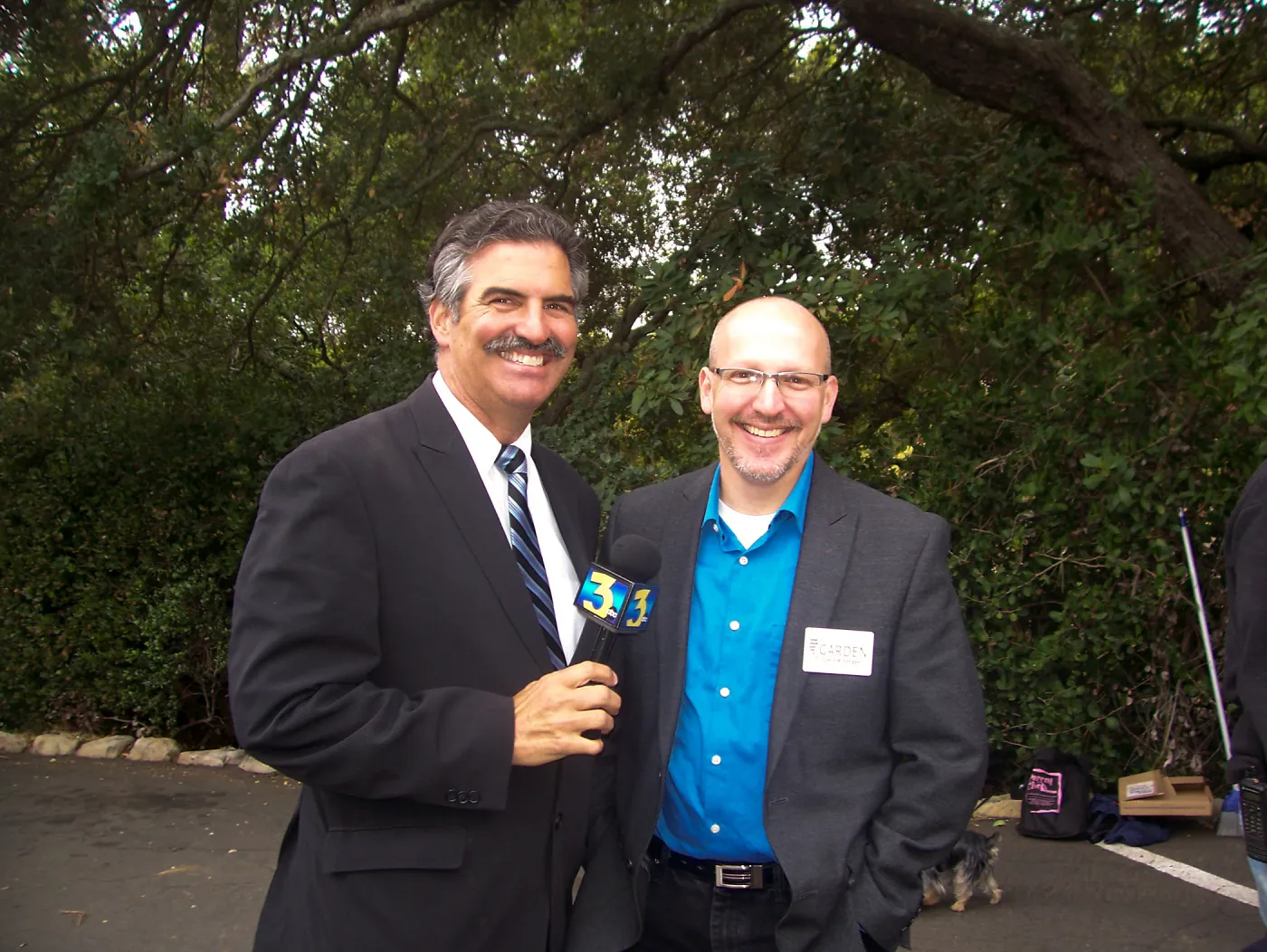 new EV Charging Station at SBBG, electric vehicle charging station, dedication, press interview