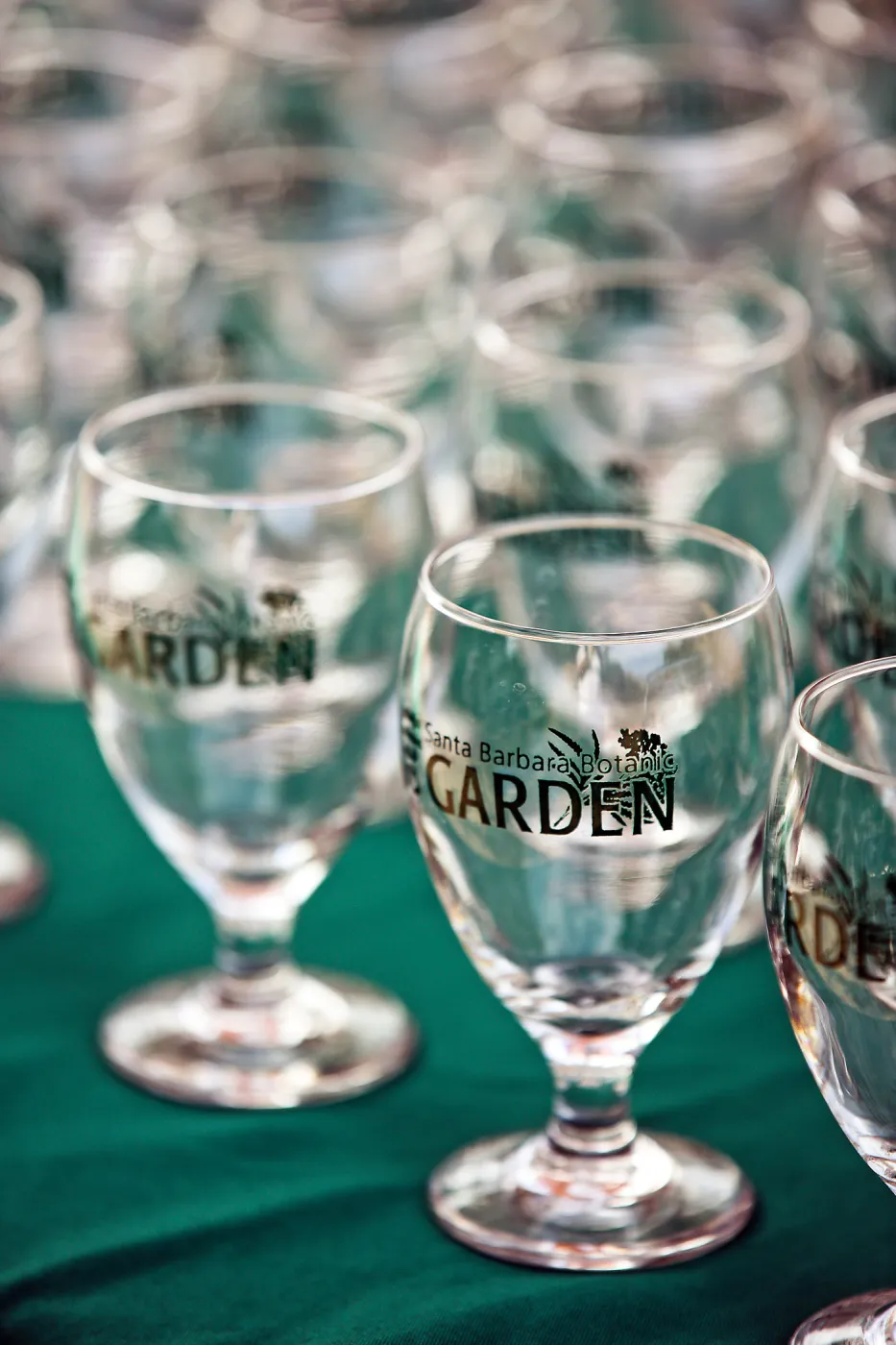 Santa Barbara Beer Garden Event, Garden logo beer glasses