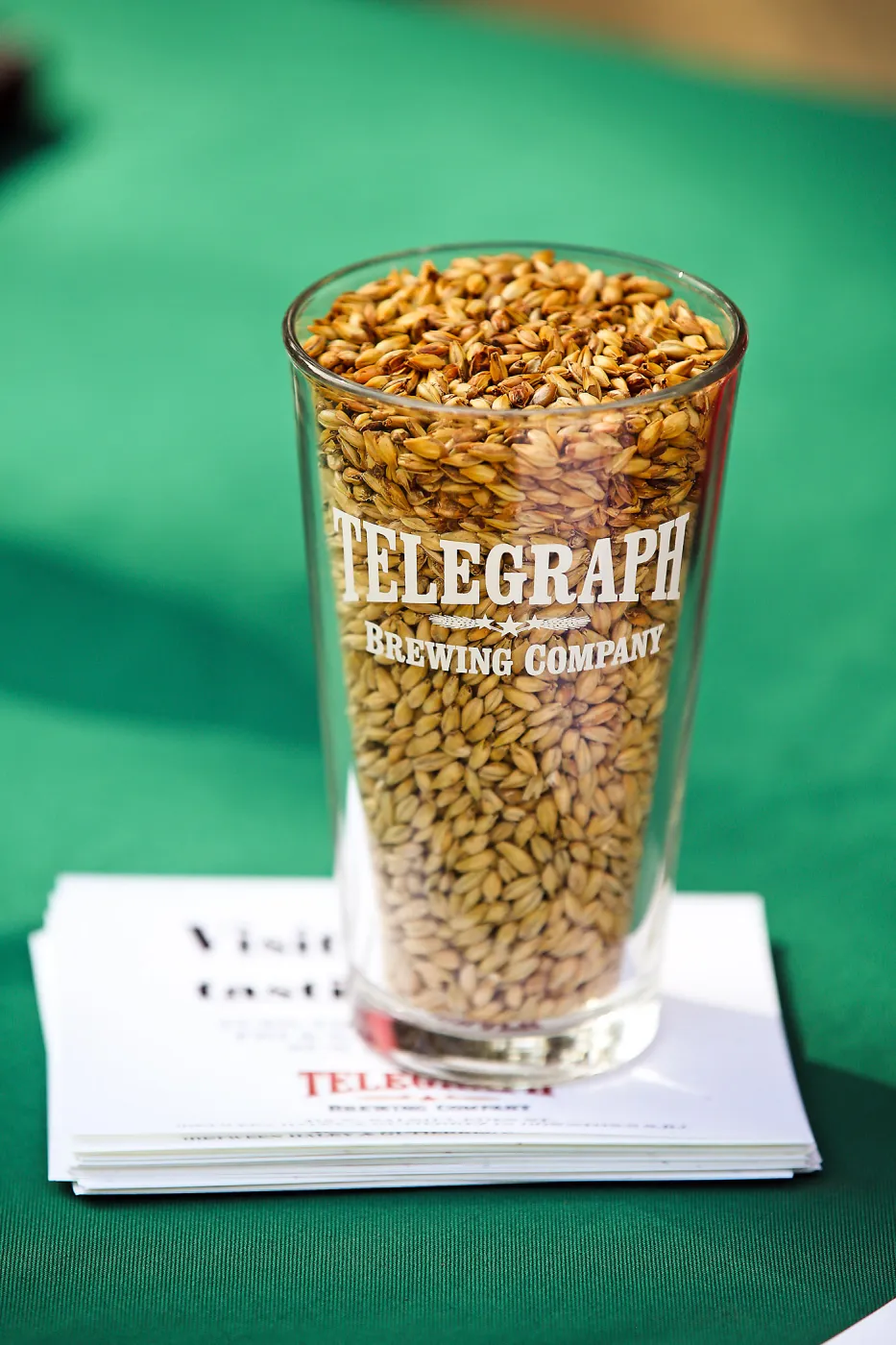 Santa Barbara Beer Garden Event, Telegraph Brewing Company glass