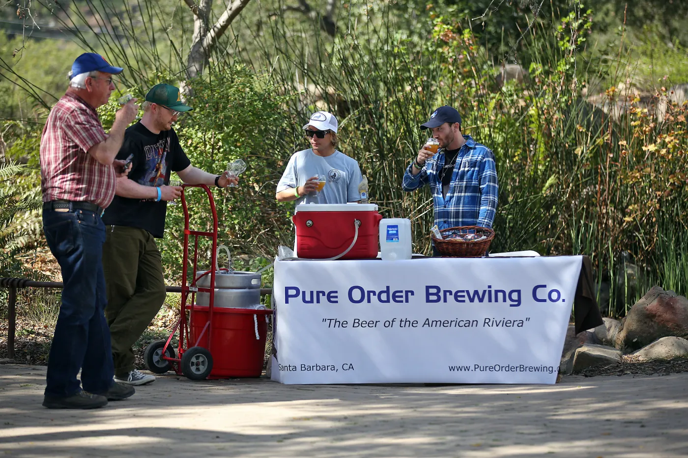 Santa Barbara Beer Garden Event, Pure Order Brewing Co. table