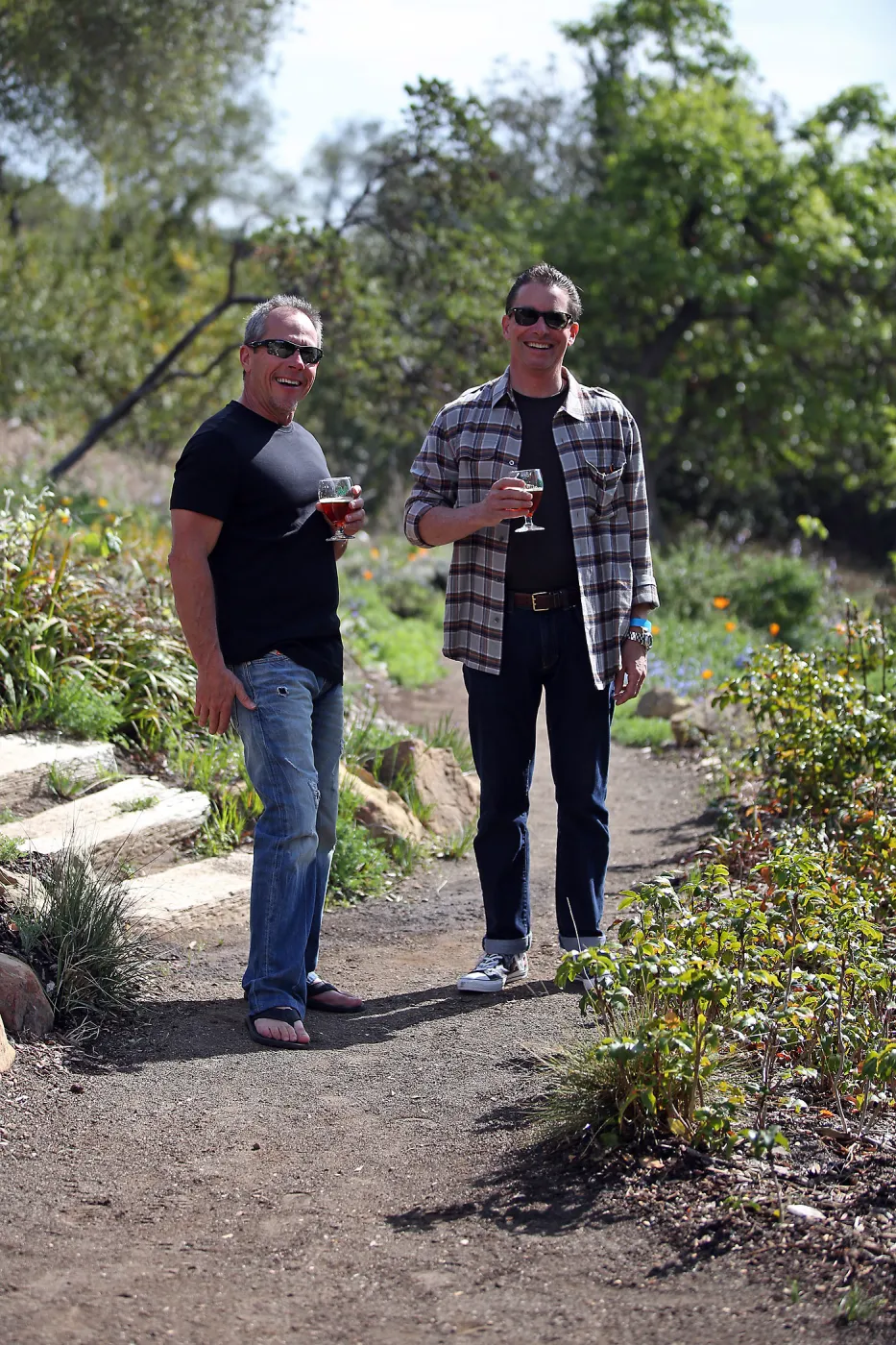 Santa Barbara Beer Garden Event, visitors in the Garden