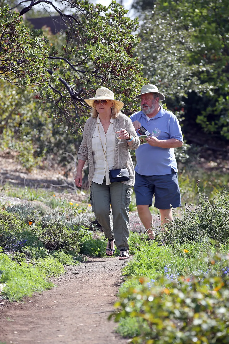 Santa Barbara Beer Garden Event, visitors strolling on a path near the Meadow