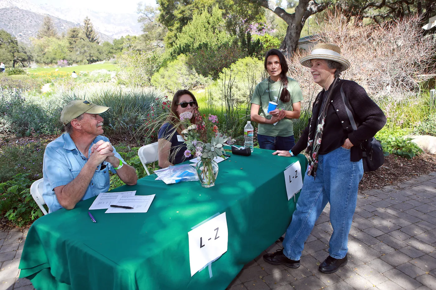 Santa Barbara Beer Garden Event, Paul Krier, Laura Muasher, Kathy Castaneda, and Sheila Lodge