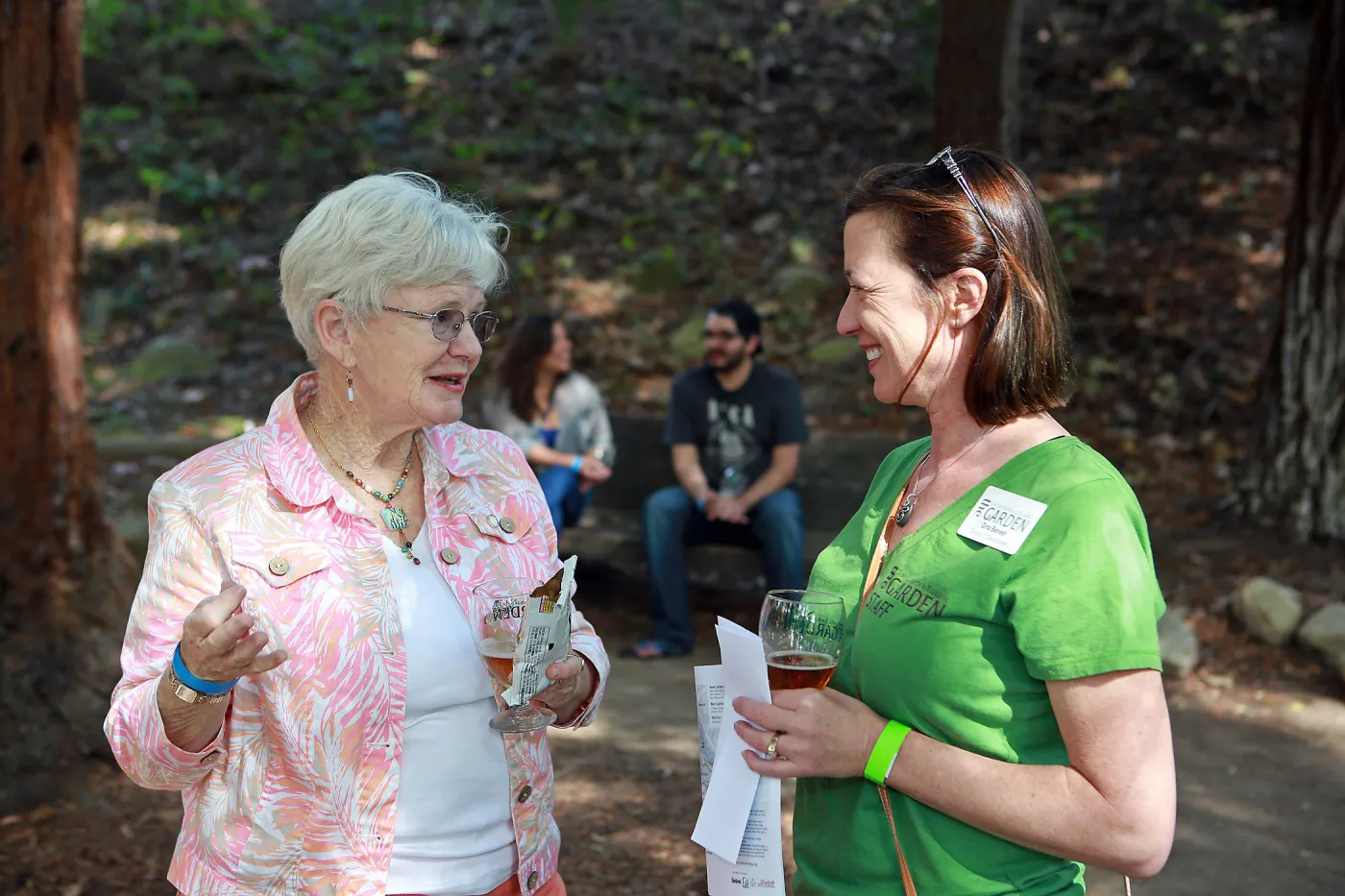 Santa Barbara Beer Garden Event, Judy Stapelmann and Gina Benesh