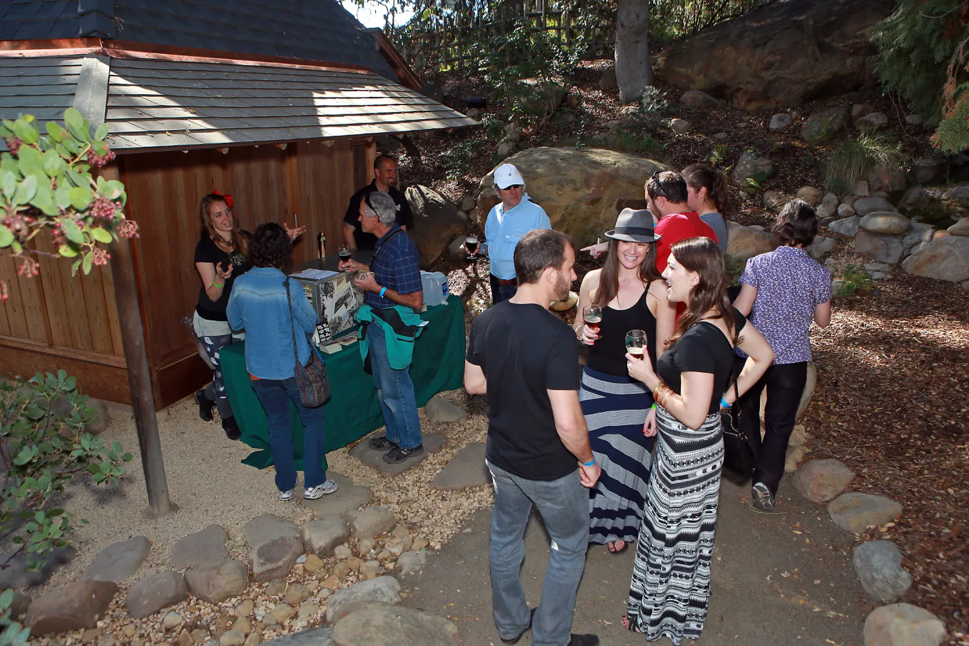 Santa Barbara Beer Garden Event, Figeroa Mountain Brewery, Chris pouring