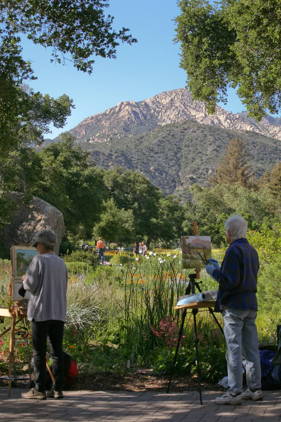 Artists Painting in the Garden