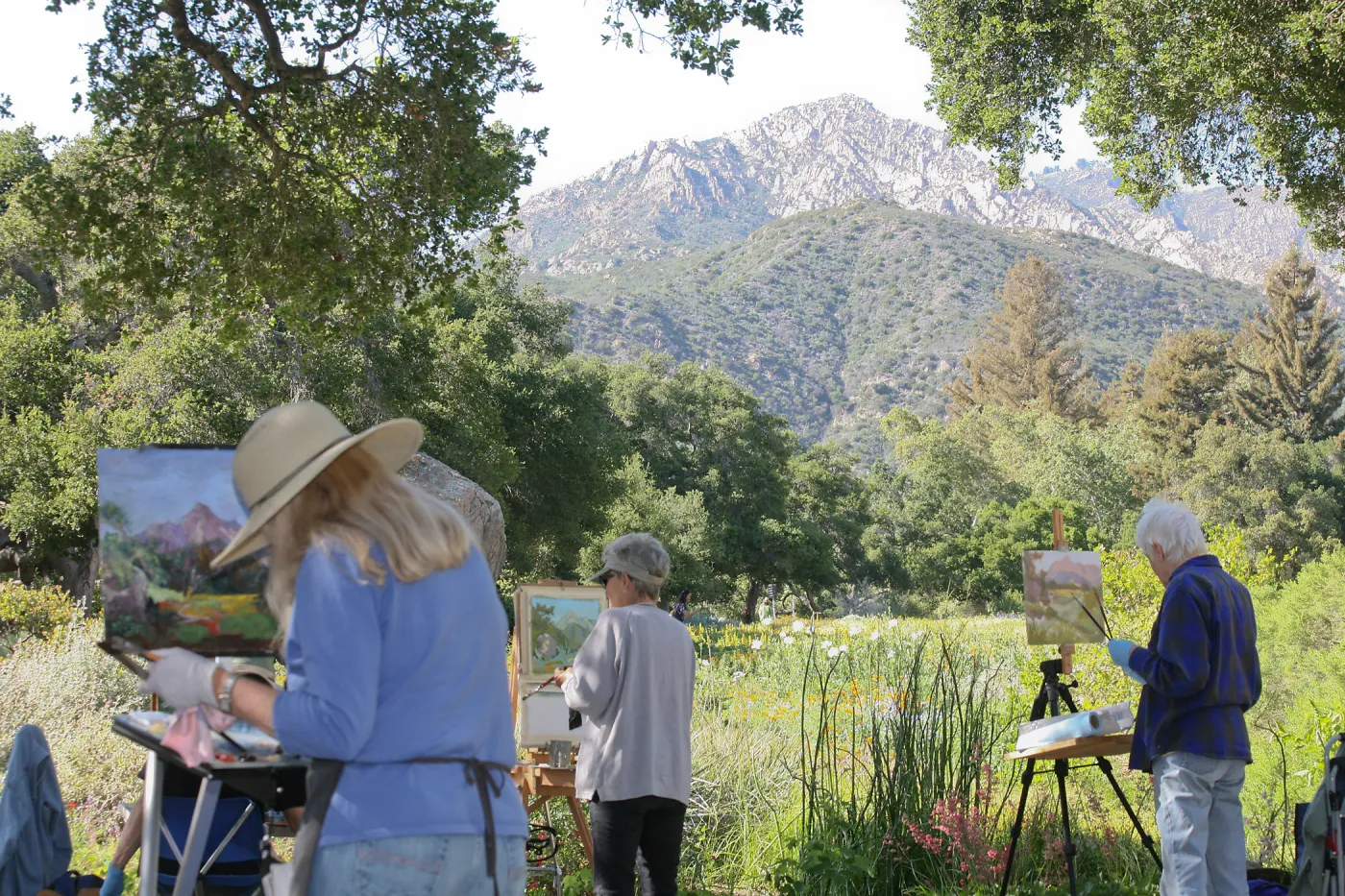 Artists Painting in the Garden