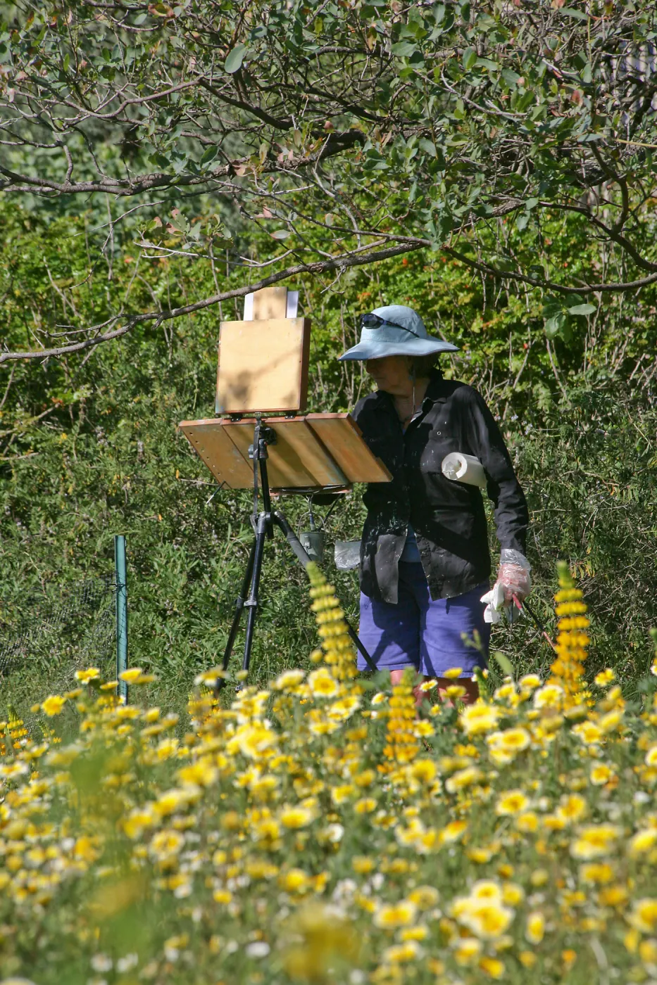 Artists Painting in the Garden