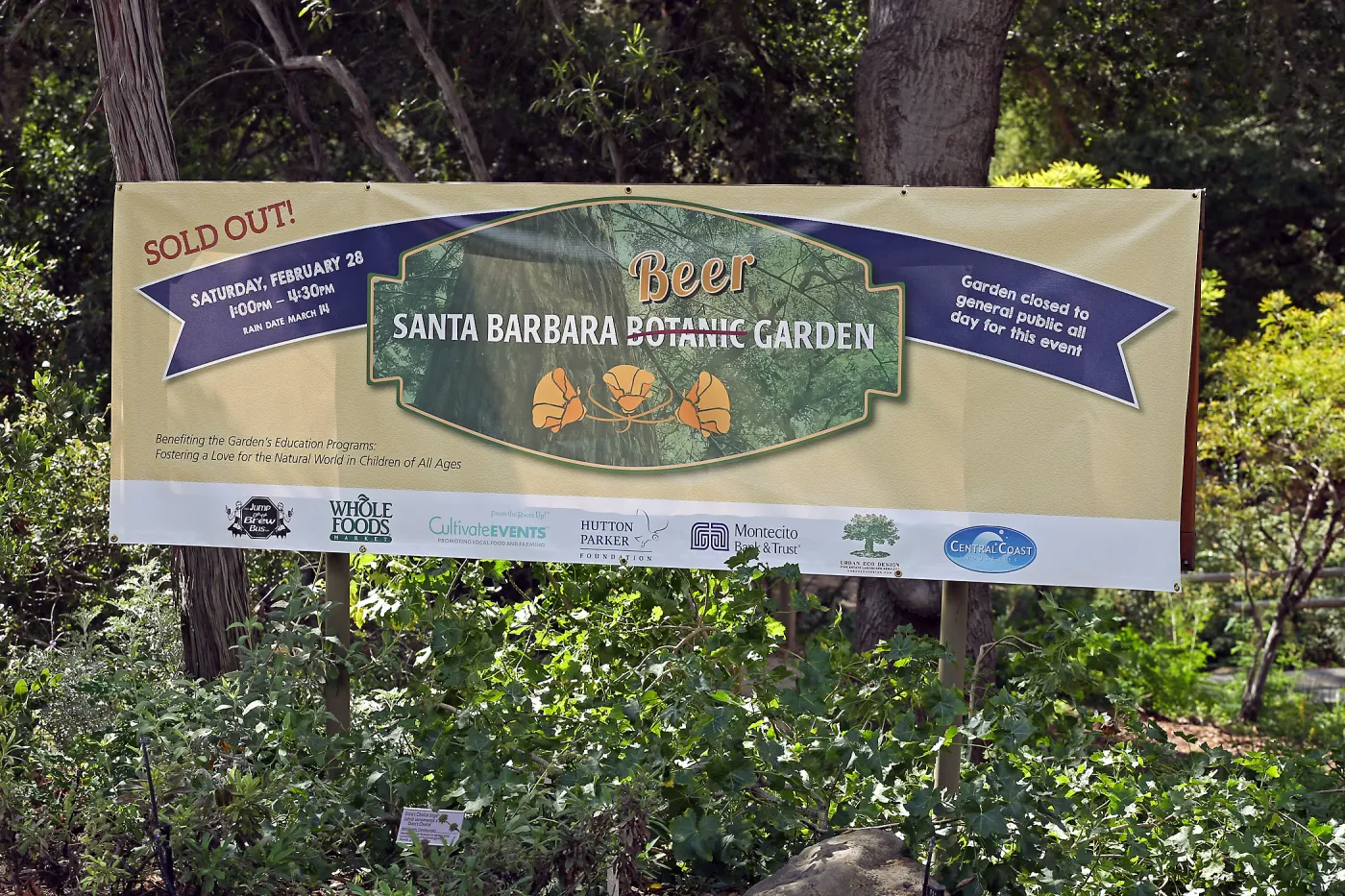 2015 Santa Barbara Beer Garden Event, Sign