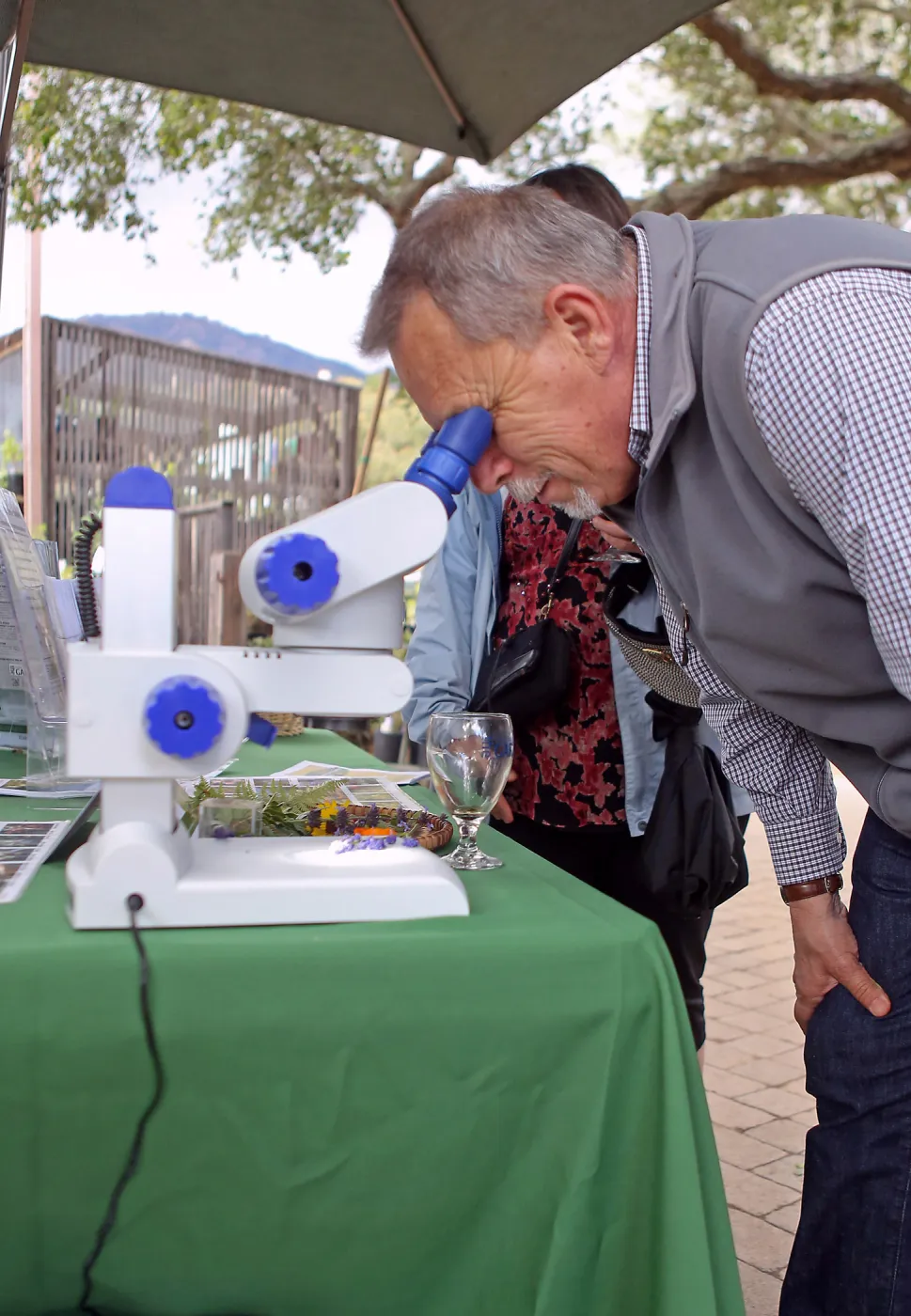 2015 Santa Barbara Beer Garden Event, Microscope Display
