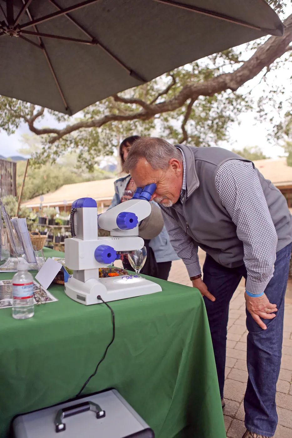 2015 Santa Barbara Beer Garden Event, Microscope Display