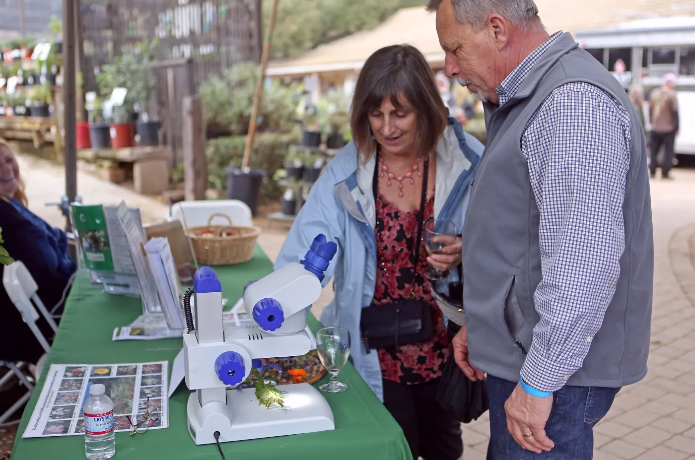 2015 Santa Barbara Beer Garden Event, Microscope Display