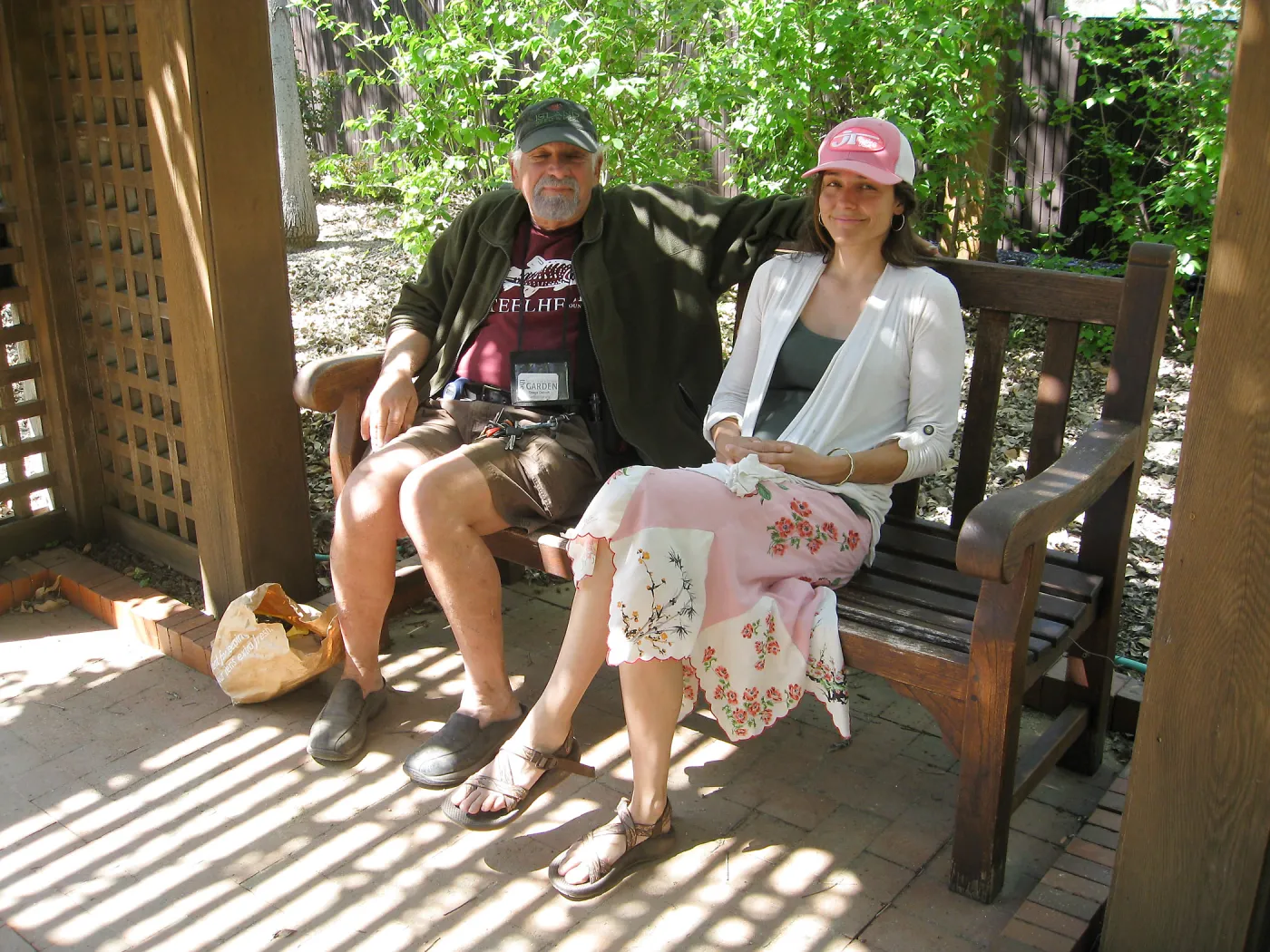 Rancho Santa Ana Botanic Garden, Geege Ostroff & Betsy Lape taking a break