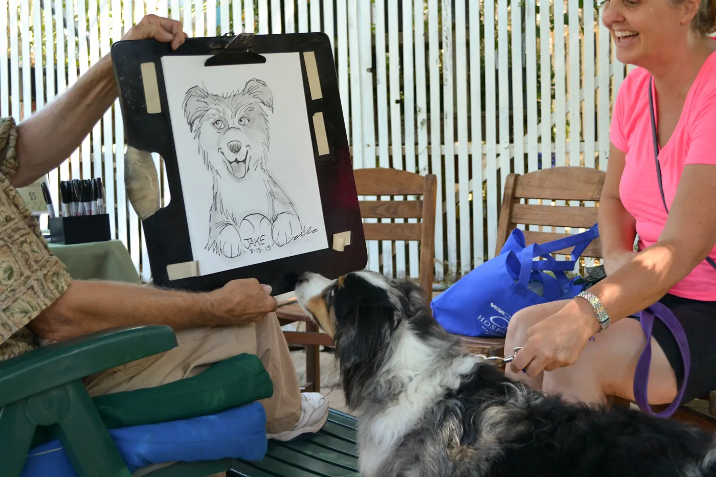 Trails n Tails 2015, caricature artist