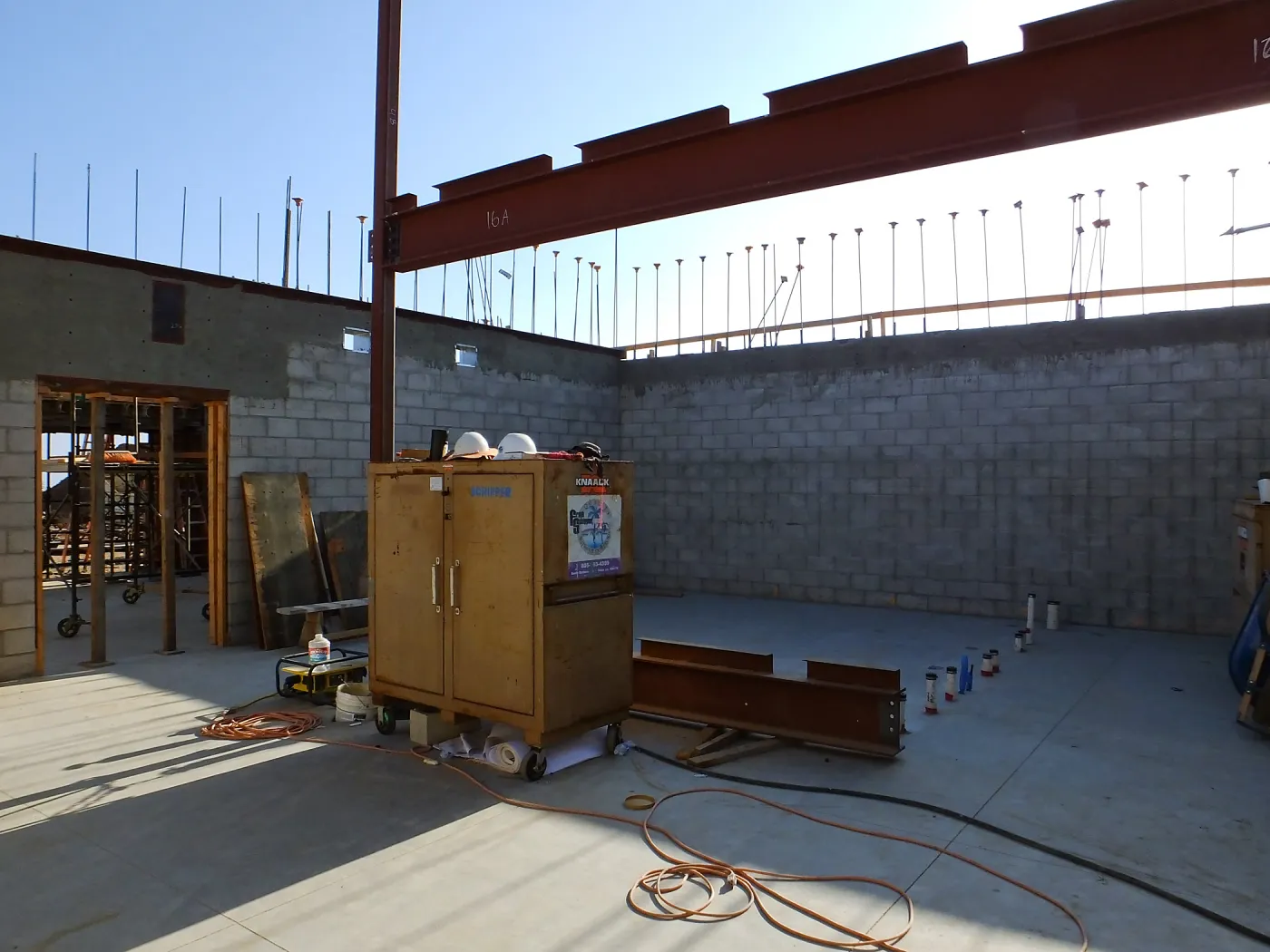 Pritzlaff Conservation Center Construction, looking southwest across first floor common area