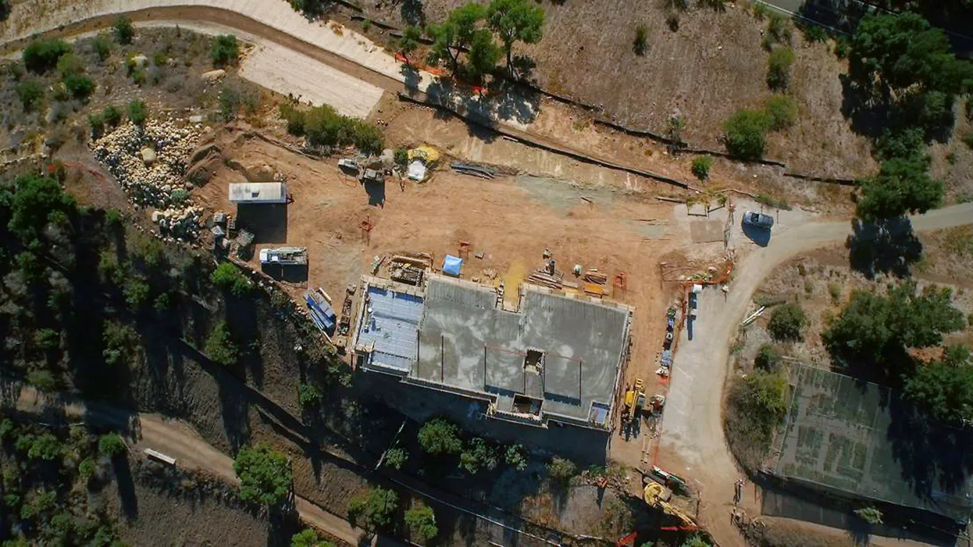 Pritzlaff Conservation Center Construction, aerial view