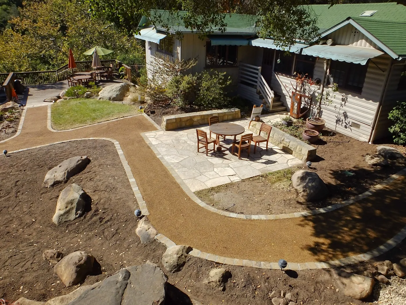 Home Demonstration Garden Renovation, view 16, looking towards southeast corner of Cottage