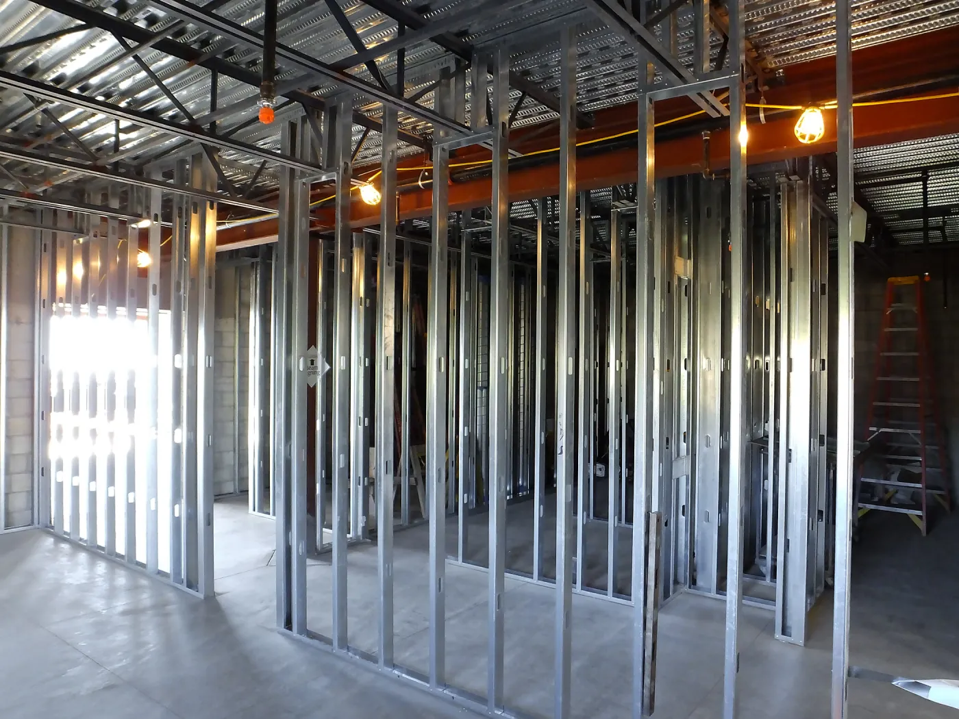 Pritzlaff Conservation Center Construction, looking southwest across first floor common area