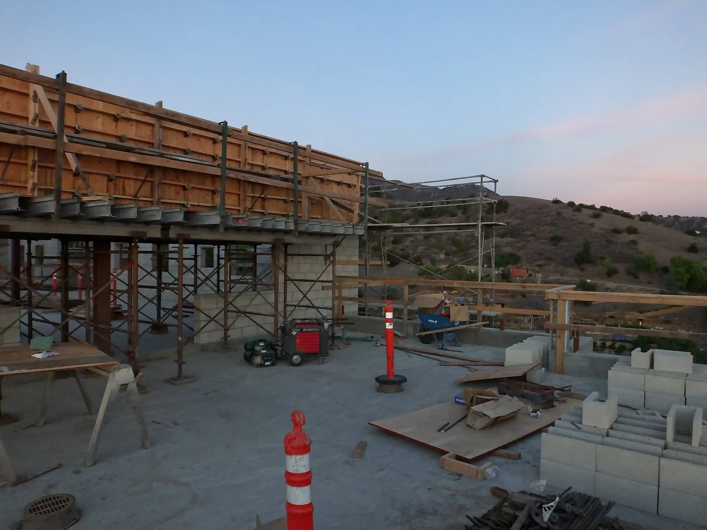 Pritzlaff Conservation Center Construction, looking northeast across deck