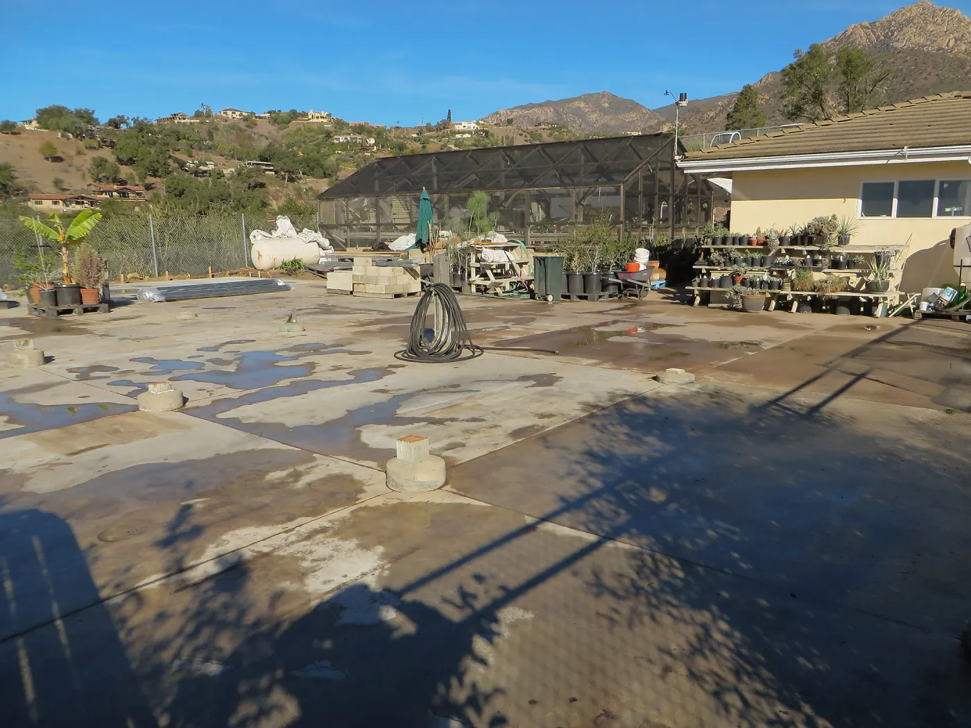 New concrete, Hort Nursery