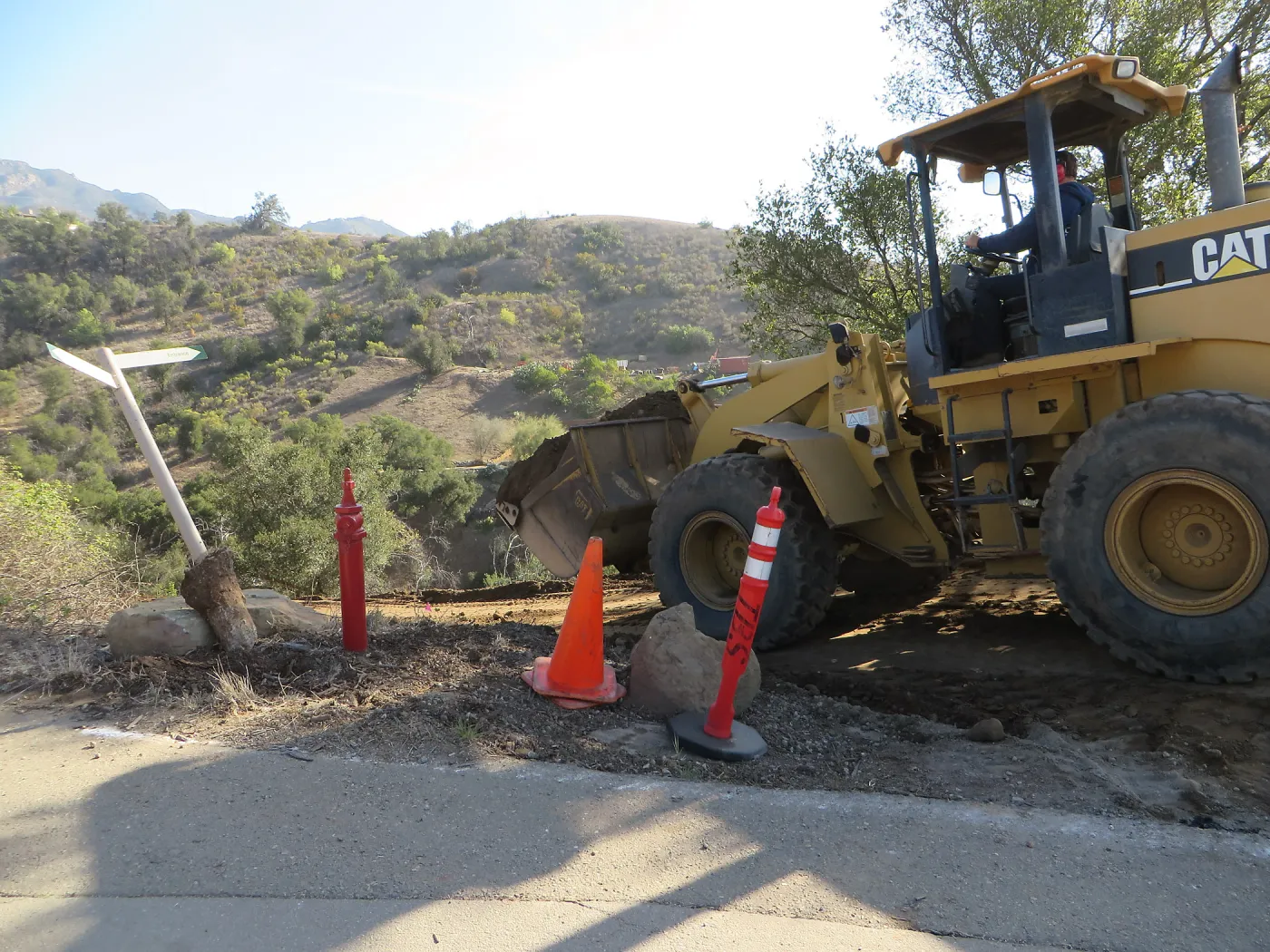 Resurfacing road, East Slope