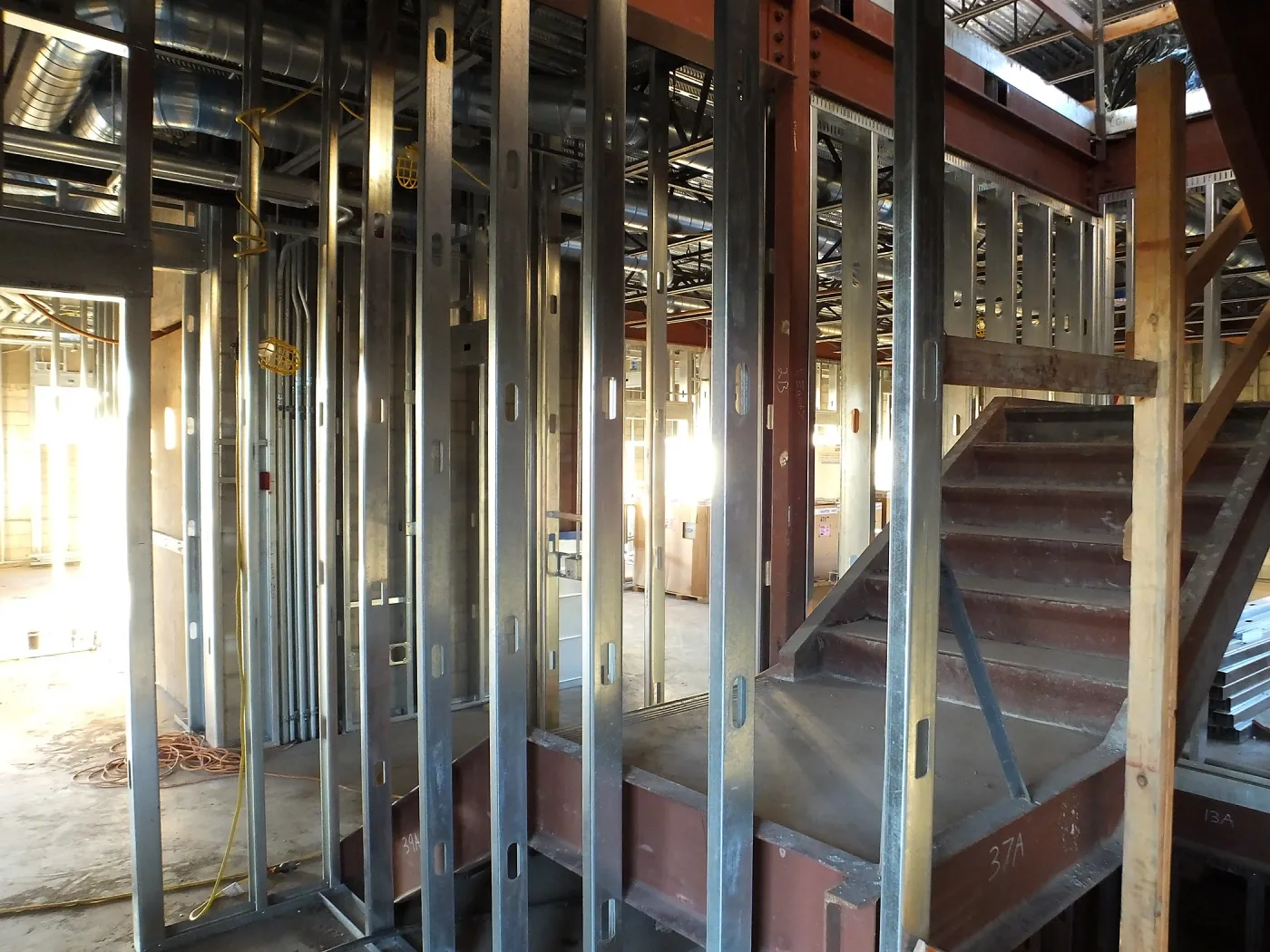 Pritzlaff Conservation Center Construction, looking northwest across Research area 