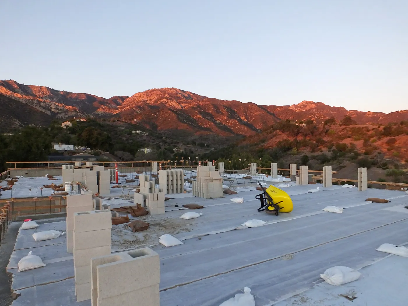 Pritzlaff Conservation Center Construction, looking northeast across roof 