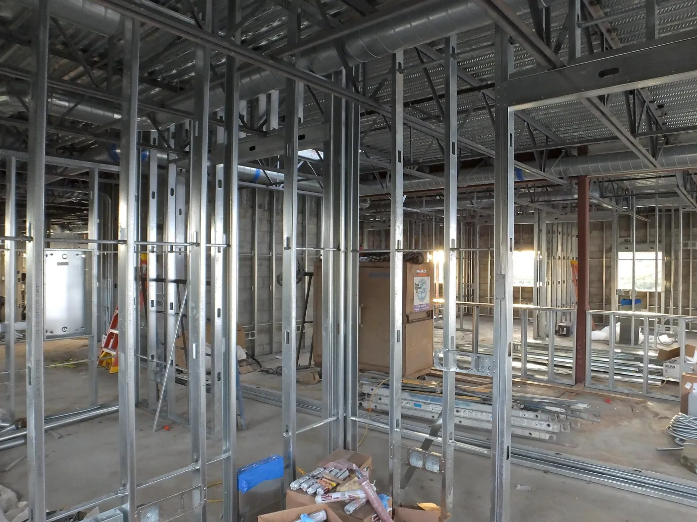 Pritzlaff Conservation Center Construction, looking southwest across Administrative office area