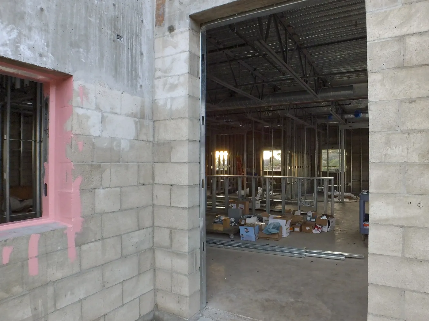 Pritzlaff Conservation Center Construction, Northeast deck looking southwest