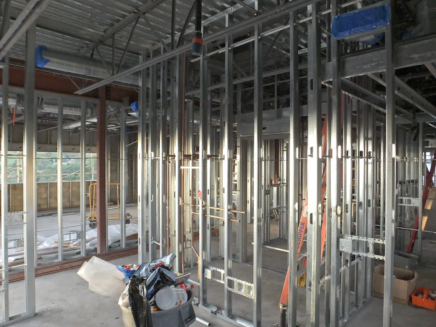 Pritzlaff Conservation Center Construction, looking northwest across Conference/Training area