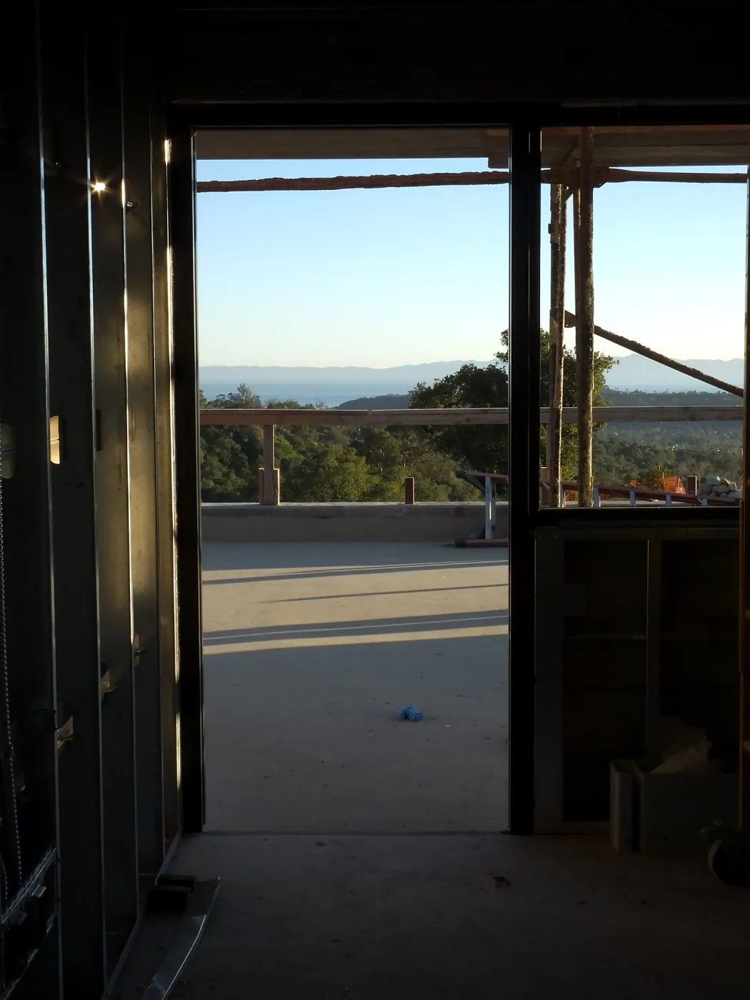 View of Channel Islands from inside Pritzlaff Conservation Center second floor conference room
