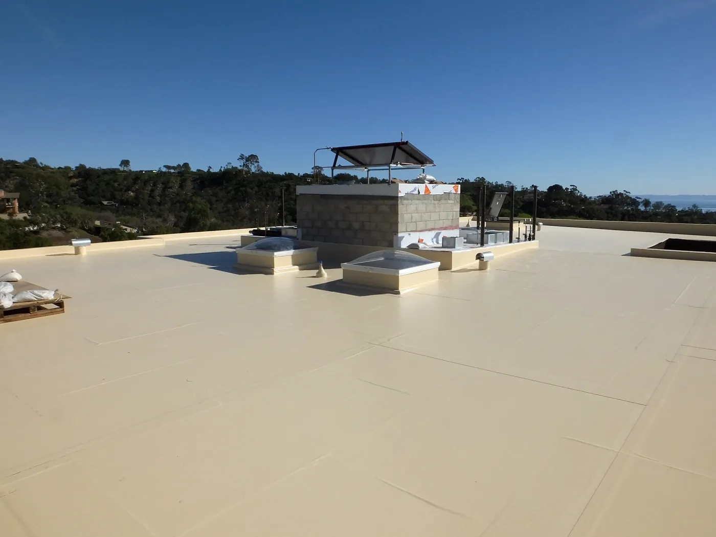 Pritzlaff Conservation Center Construction, looking southeast across roof