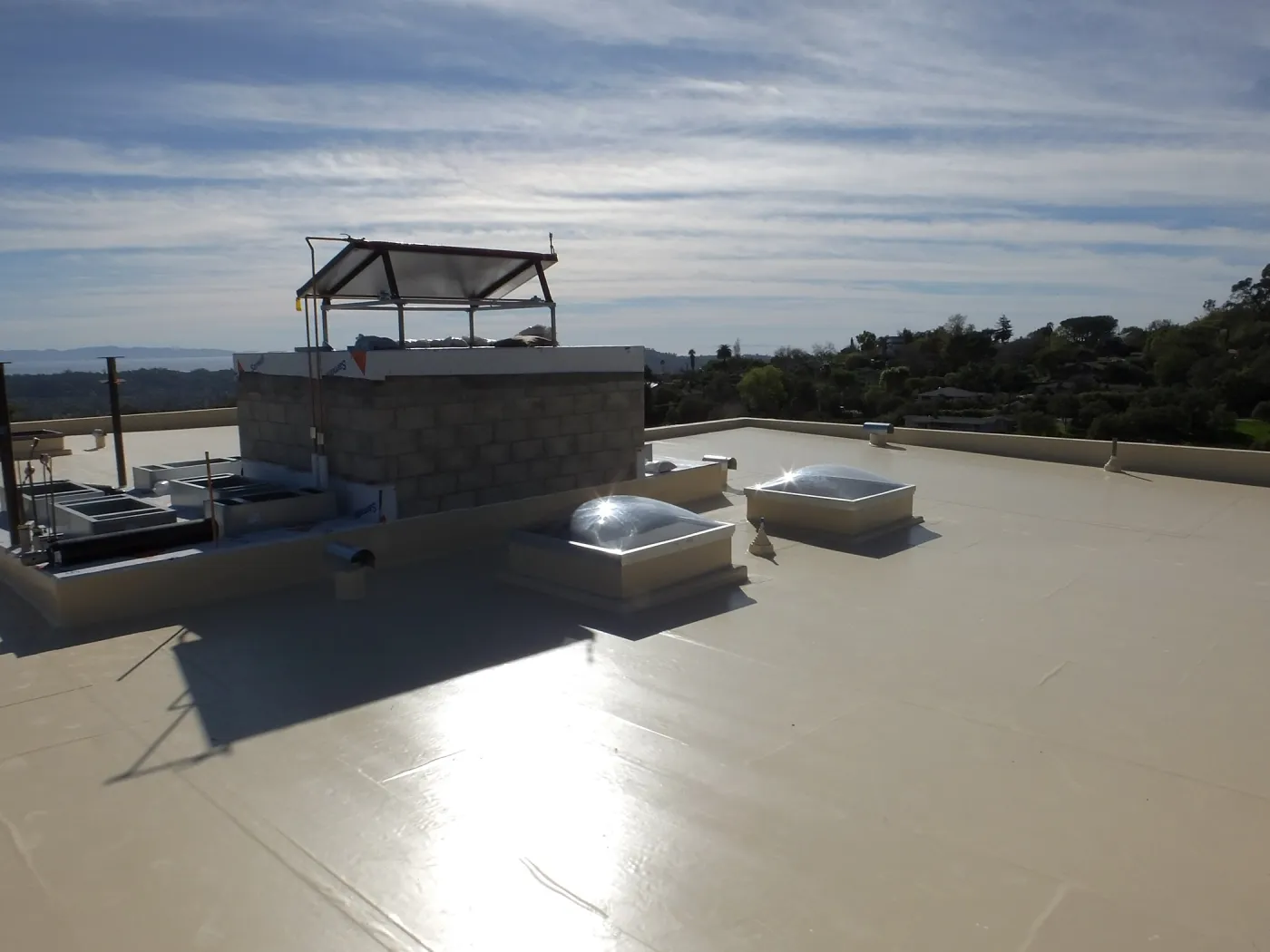 Pritzlaff Conservation Center Construction, looking southwest across roof