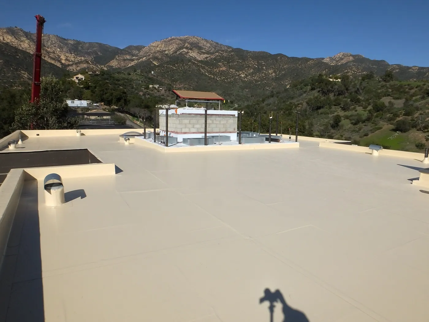 Pritzlaff Conservation Center Construction, looking northeast across roof