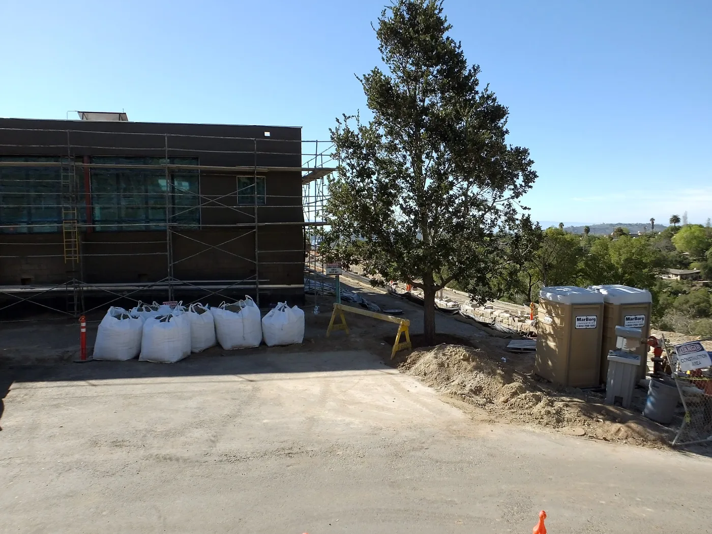After installation of Island Oaks, flanking the entrance to the new Island Section at the Pritzlaff Conservation Center