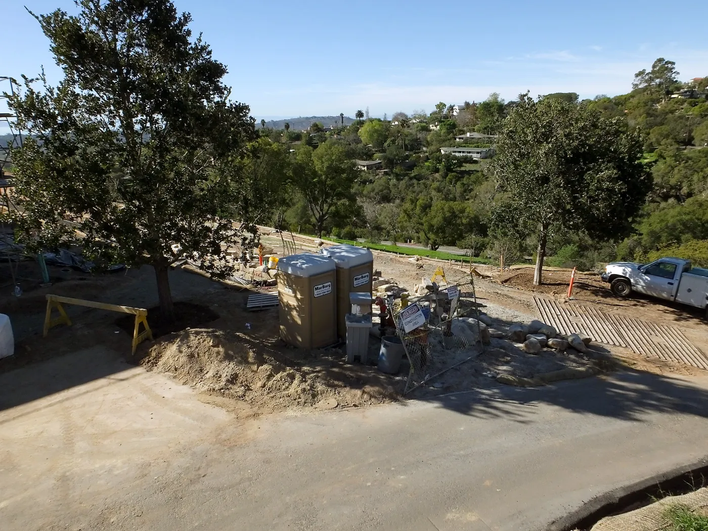 After installation of Island Oaks, flanking the entrance to the new Island Section at the Pritzlaff Conservation Center