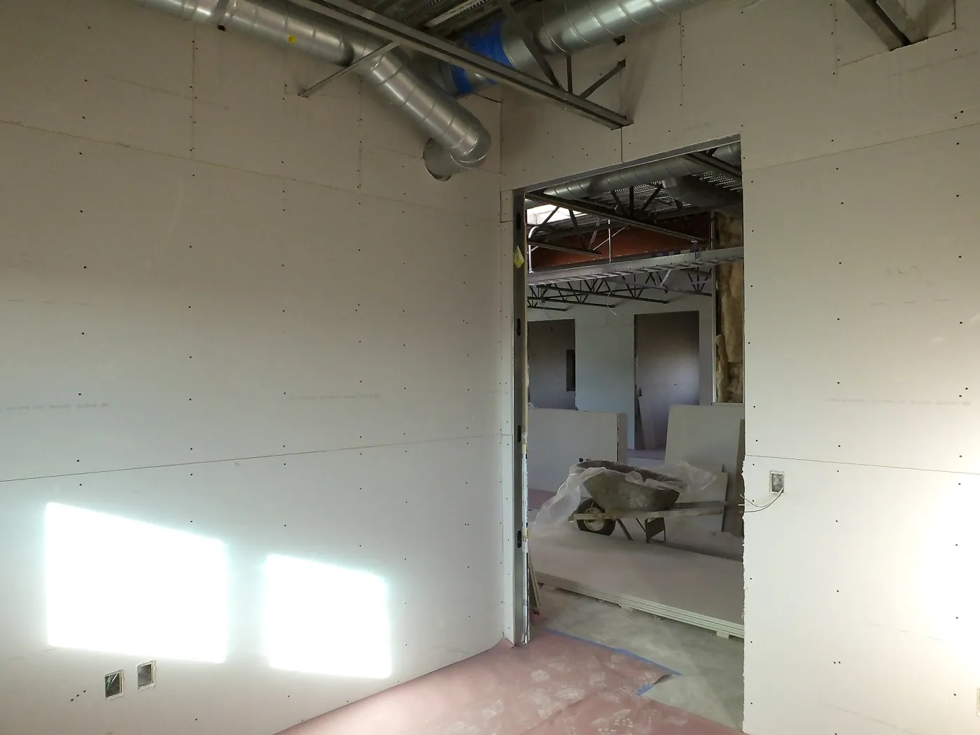 Pritzlaff Conservation Center Construction, looking northeast across Administrative office area