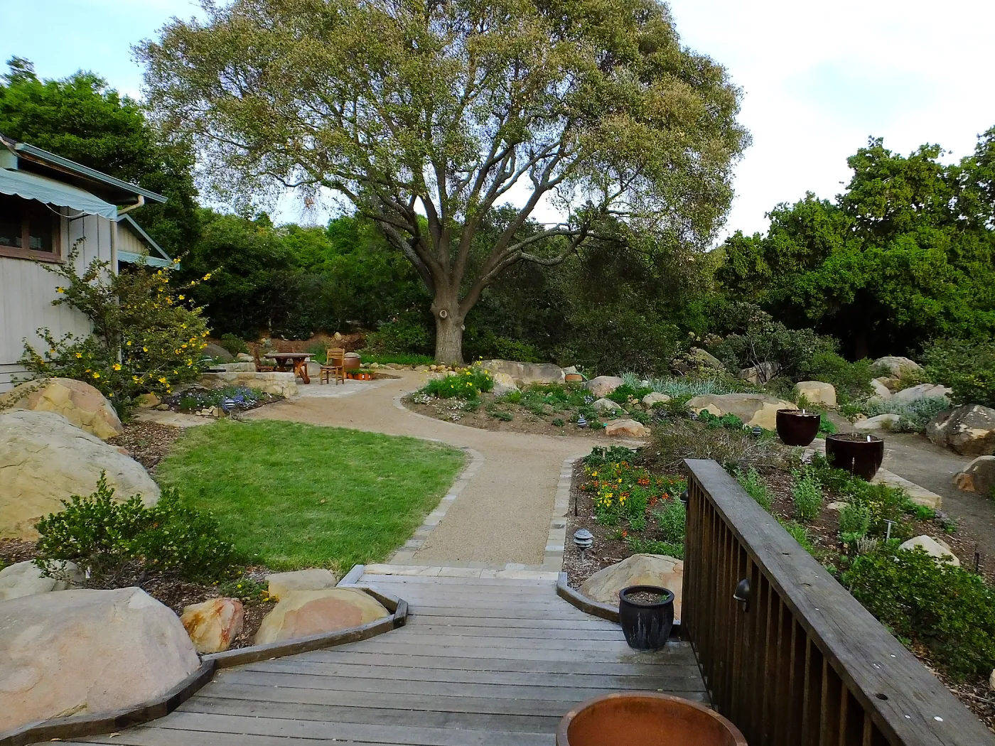 Home Demonstration Garden Renovation, view 27, looking east from deck