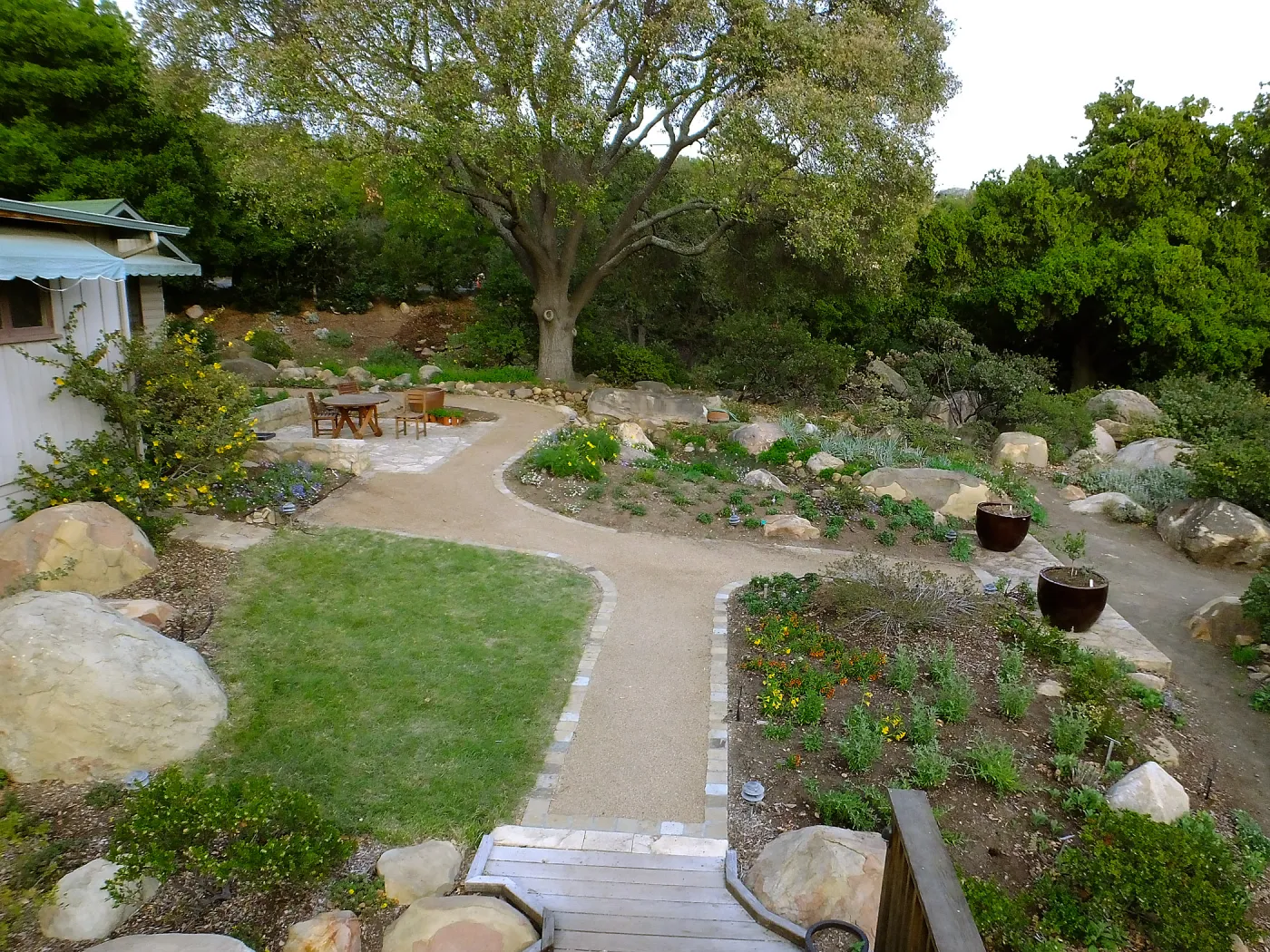 Home Demonstration Garden Renovation, view 29, looking east from deck