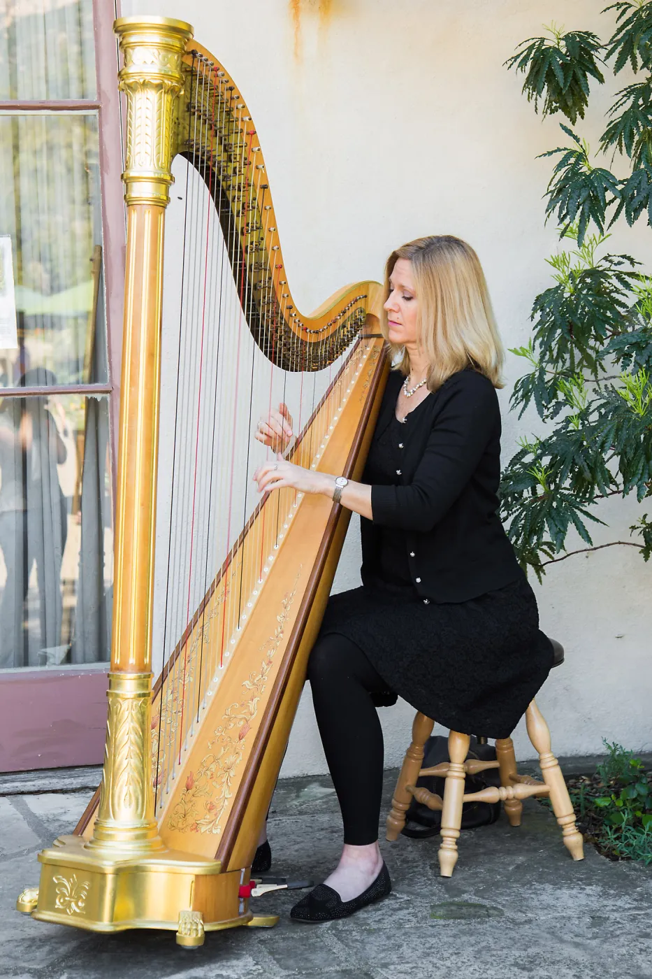 2016 Santa Barbara Beer Garden Event, Laurie Rasmussen, VIP Lounge Harpist