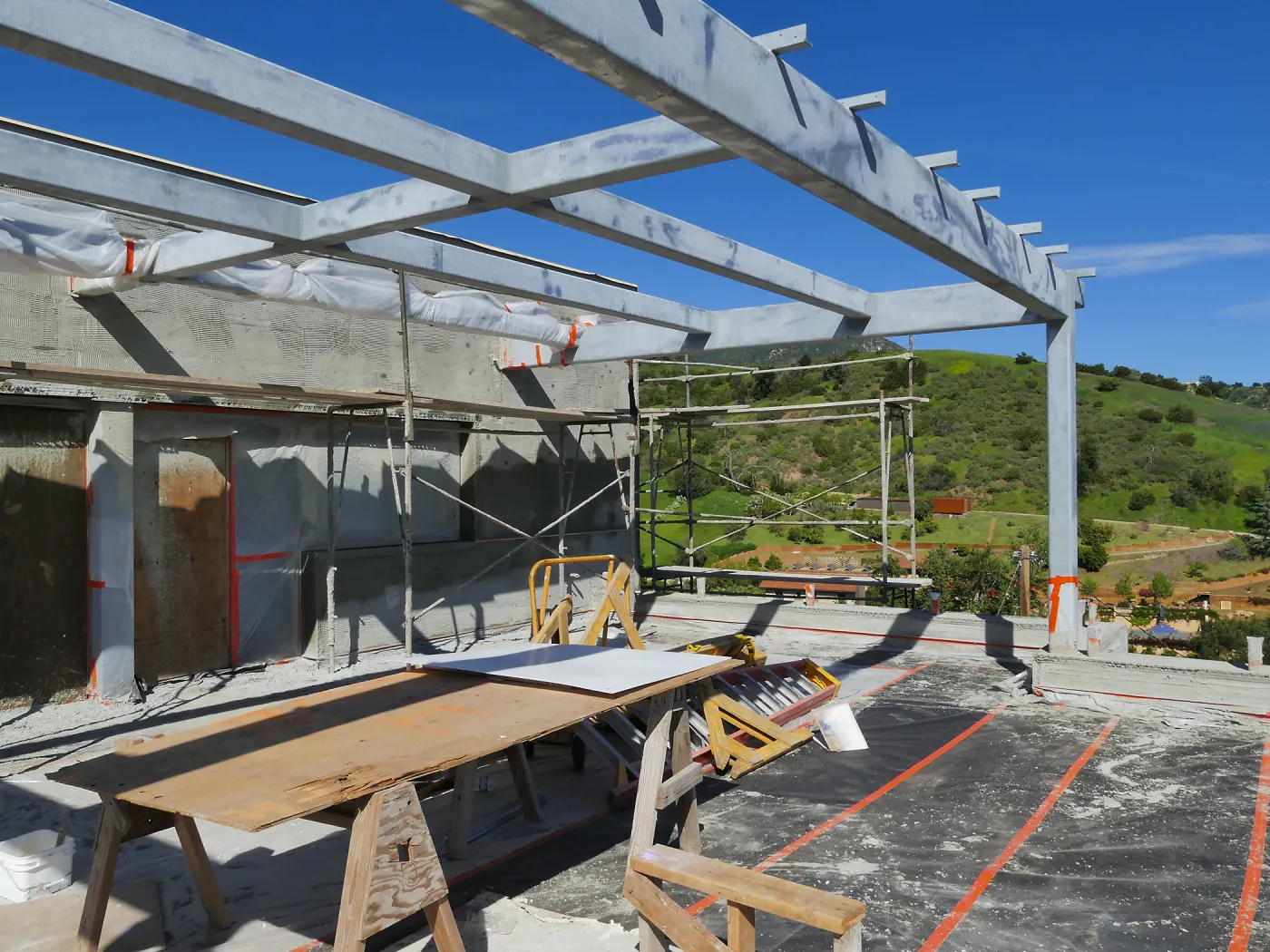 Pritzlaff Conservation Center Construction, looking northeast across deck
