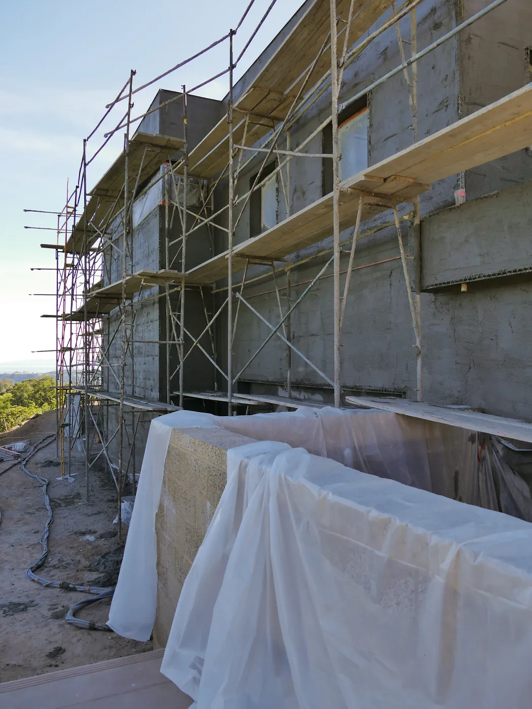 Pritzlaff Conservation Center Construction, looking south across east face